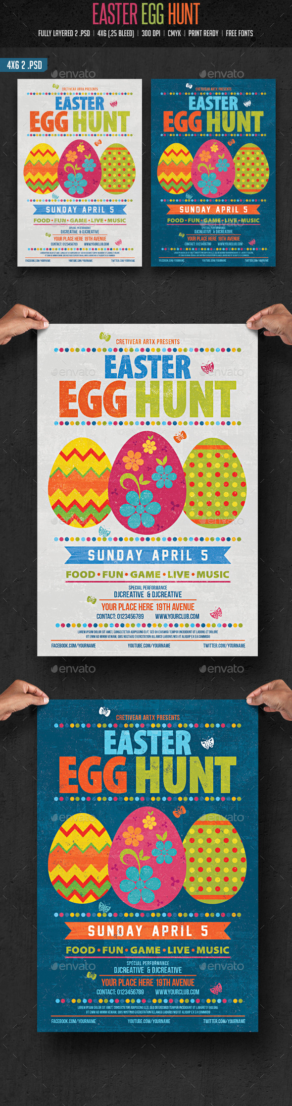 Easter Egg Hunt Flyer - Events Flyers