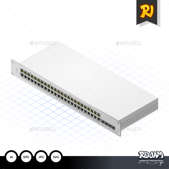 Isometric Switch with SFP Port - Technology Conceptual