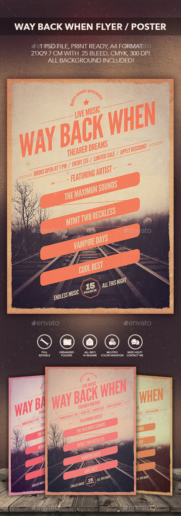 Way Back When Flyer/Poster - Flyers Print Templates