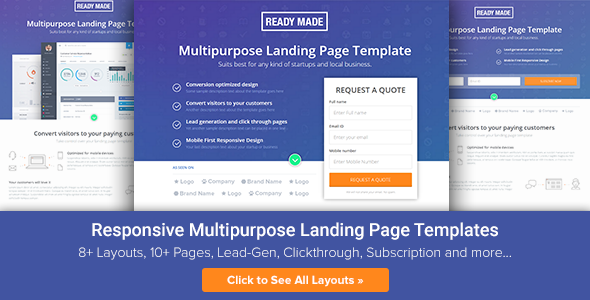 Multipurpose Landing Page - ThemeForest 10477881