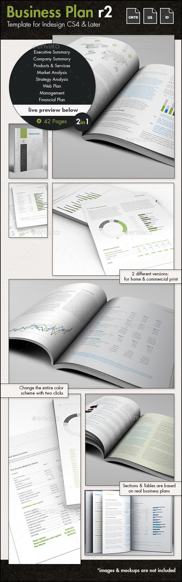 Business Plan Template - US Letter - Proposals & Invoices Stationery