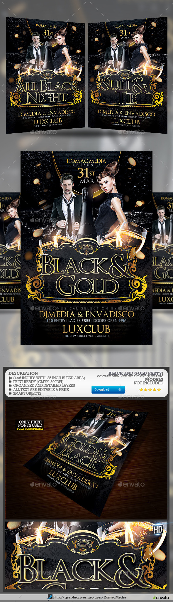 Black and Gold Birthday Party - Clubs & Parties Events