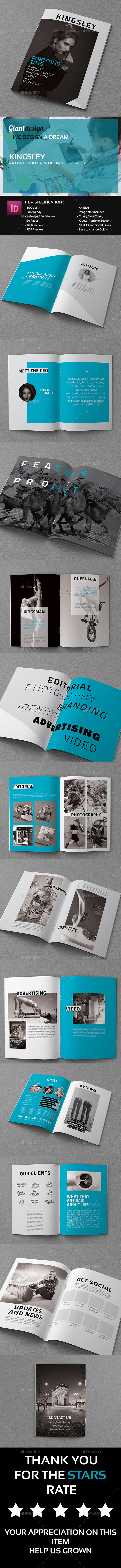Kingsley - A4 Portfolio Catalog Brochure Vol 2 - Portfolio Brochures