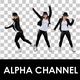 Girls Dancing On A Transparent Background Girls Dancing On A Transparent Background - VideoHive Item for Sale