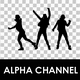 Silhouettes Of Dancing Girls Silhouettes Of Dancing Girls - VideoHive Item for Sale