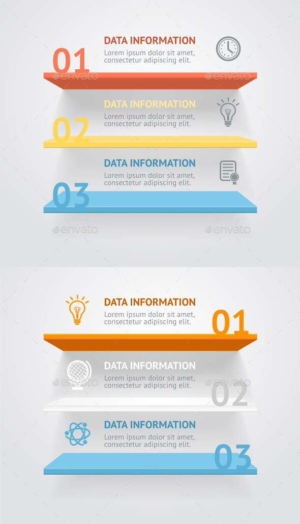 Vector Infografic Shelves - Business Conceptual