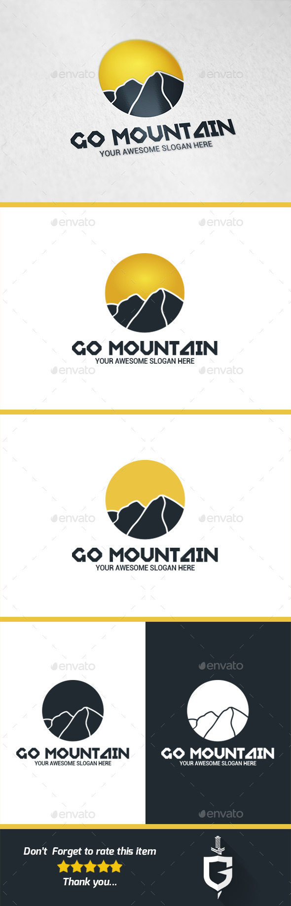 Go Mountain Logo Template - Nature Logo Templates