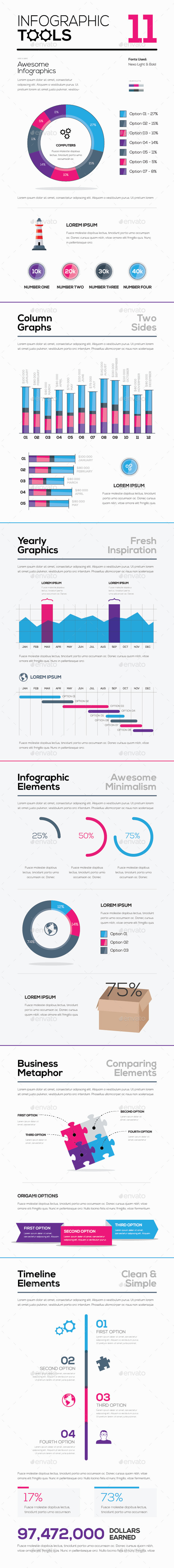 Infographic Vector Templates Collection 11 - Infographics