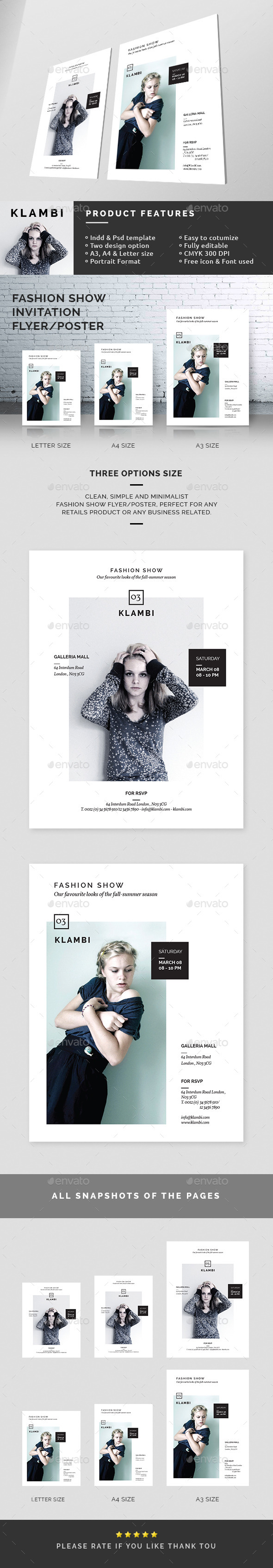 Fashion Show Invitation Flyer/Poster - Miscellaneous Events