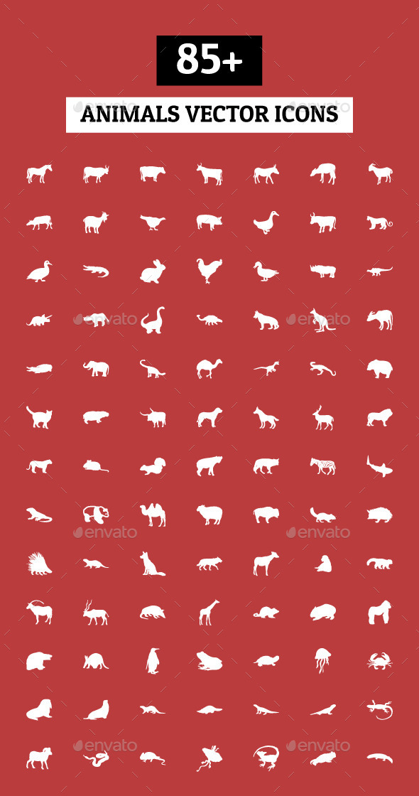 85+ Animals Vector Icons - Animals Characters