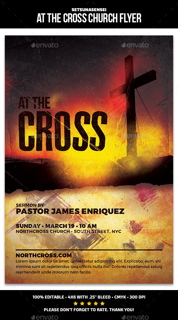 At the Cross Church Flyer - Church Flyers