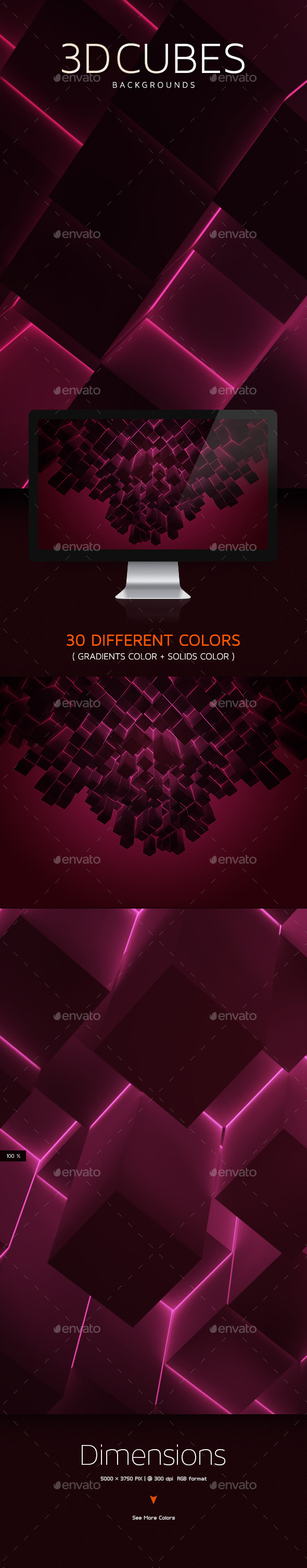 3D Cubes Backgrounds - 3D Backgrounds