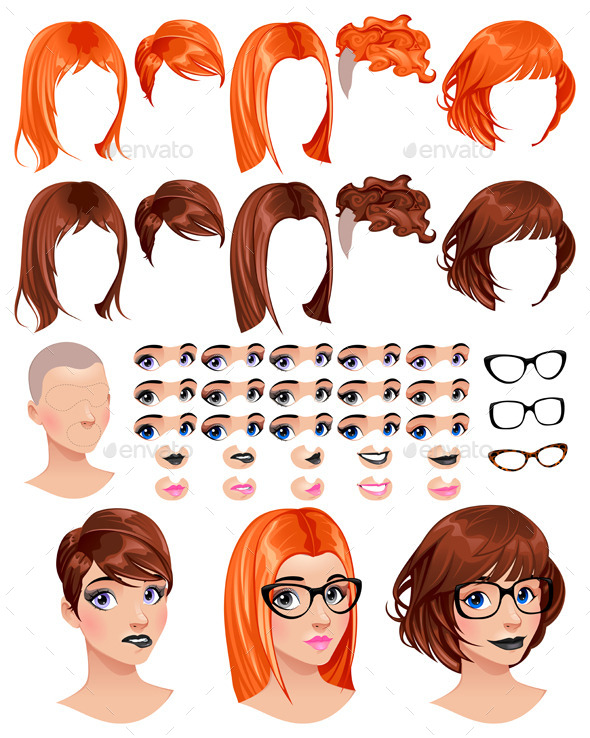 Fashion Female Avatars - People Characters