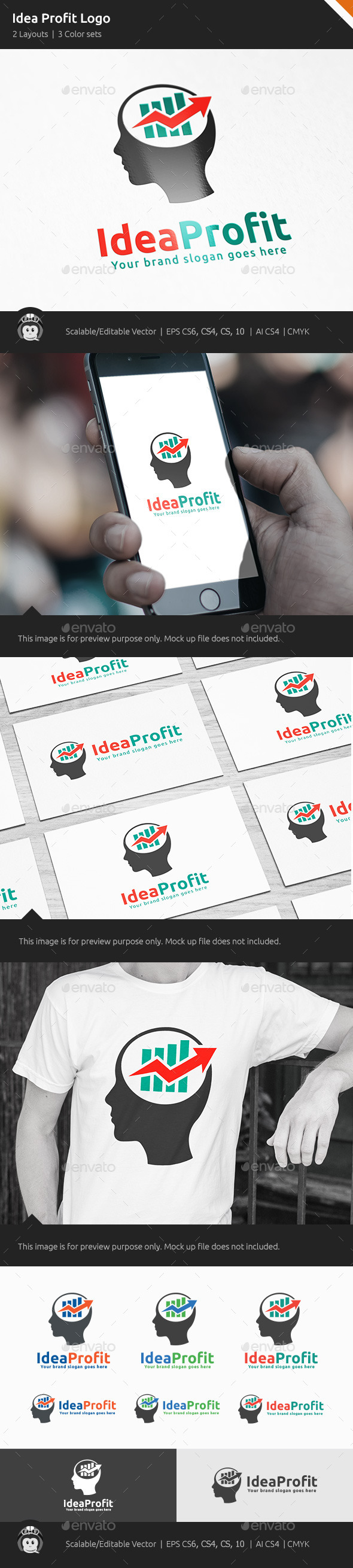 Idea Profit Marketing Logo - Vector Abstract