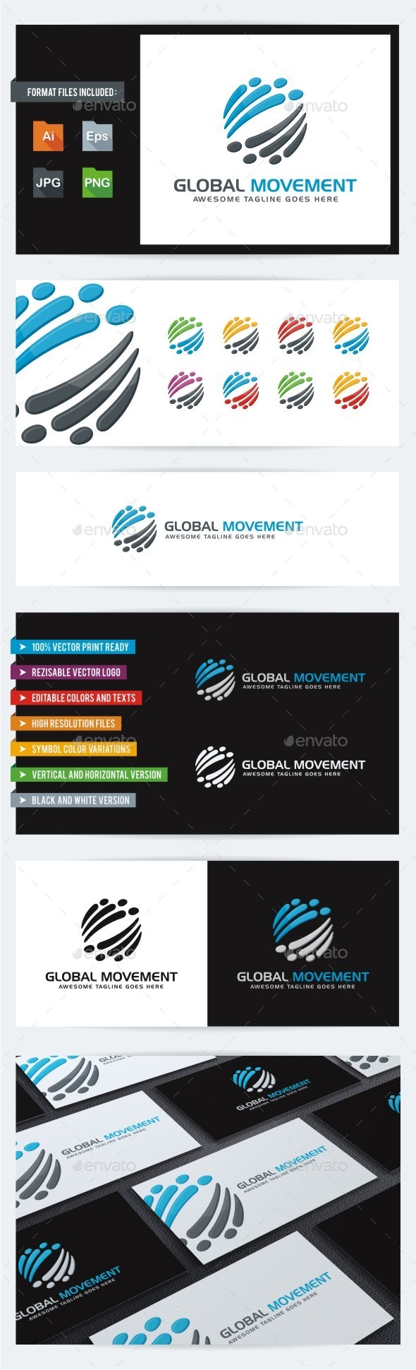 Global Movement - Vector Abstract