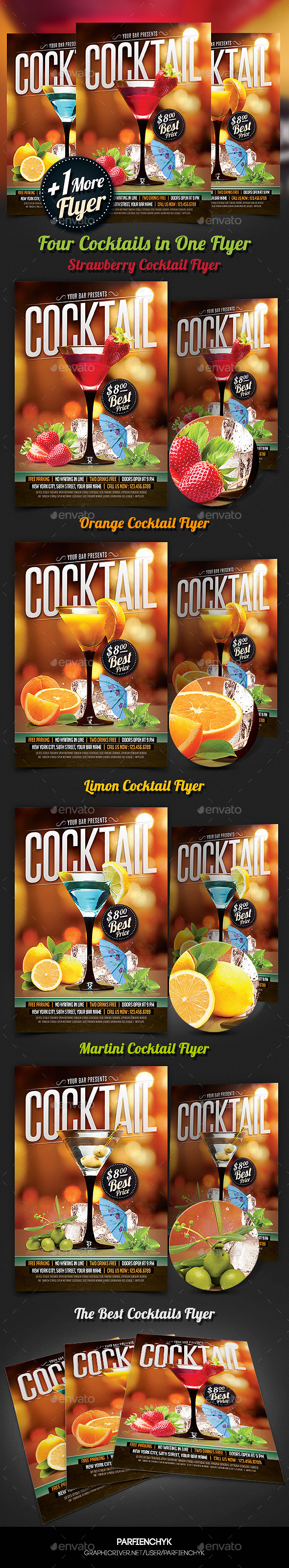 Cocktail Party Flyer Template - Clubs & Parties Events