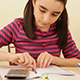 Schoolgirl Doing Her Math Homework  - VideoHive Item for Sale