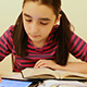 Schoolgirl Studying with Tablet Pc - VideoHive Item for Sale