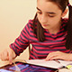 Schoolgirl Doing Her Homework with Digital Tablet - VideoHive Item for Sale
