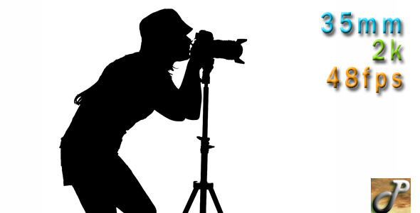 Silhouette Of Woman Working With Camera alt