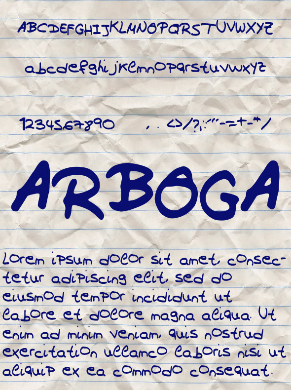 Arboga Font - Handwriting Fonts