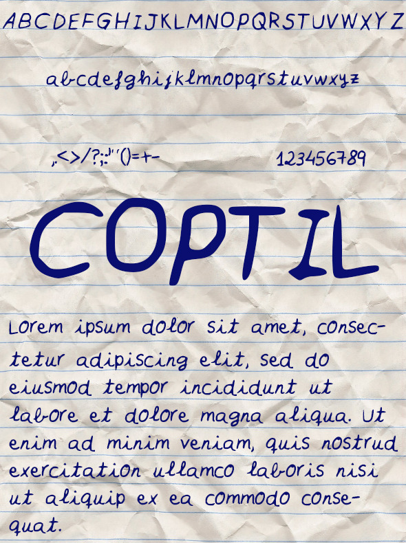 Coptil Font - Handwriting Fonts