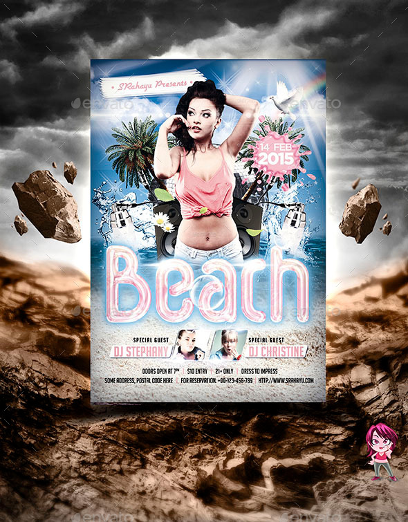 Beach Flyer Template - Holidays Events