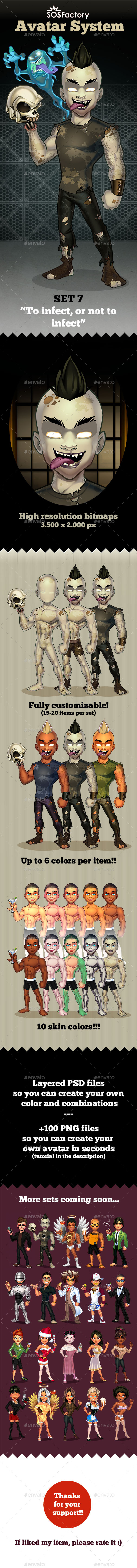 Avatar System: Set 07 - Characters Illustrations