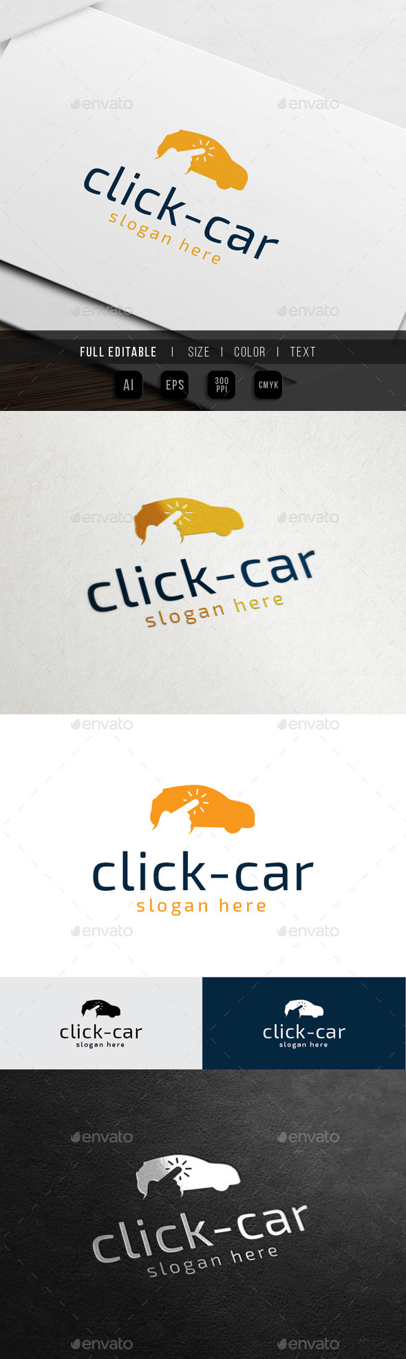 Click Car - Rental - Dealer - Objects Logo Templates
