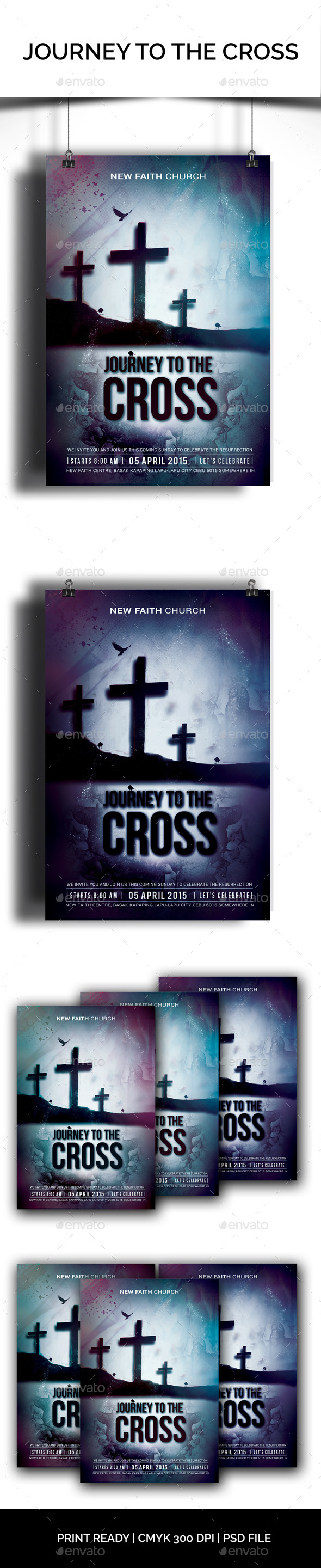 Journey To The Cross - Church Flyers