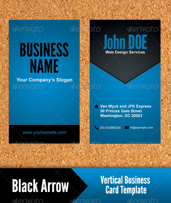 horizontal business card template black arrow vertical business card template by horizontal business card template black arrow vertical business card template by