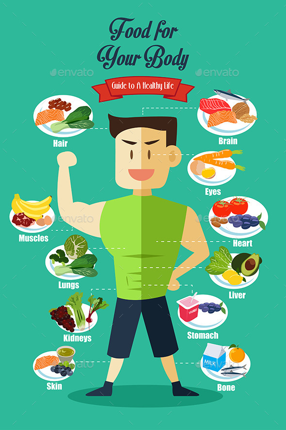 Infographic of Healthy Food - Health/Medicine Conceptual
