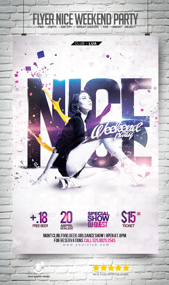 Flyer Nice Weekend Party - Clubs & Parties Events