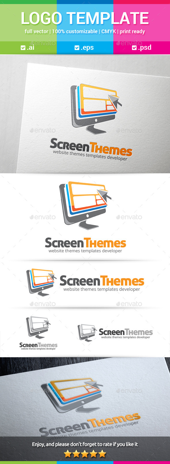 Screen Theme Logo - Objects Logo Templates