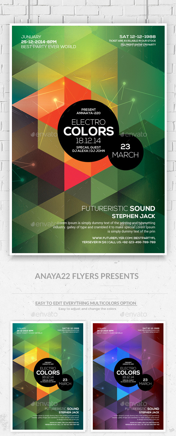 Minimal Abstract Flyer Templates - Clubs & Parties Events