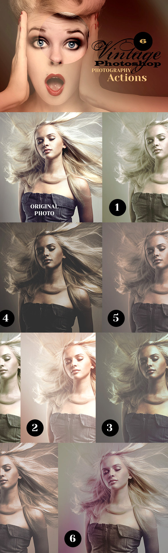 6 Retro/Vintage Photo Effects - Photo Effects Actions