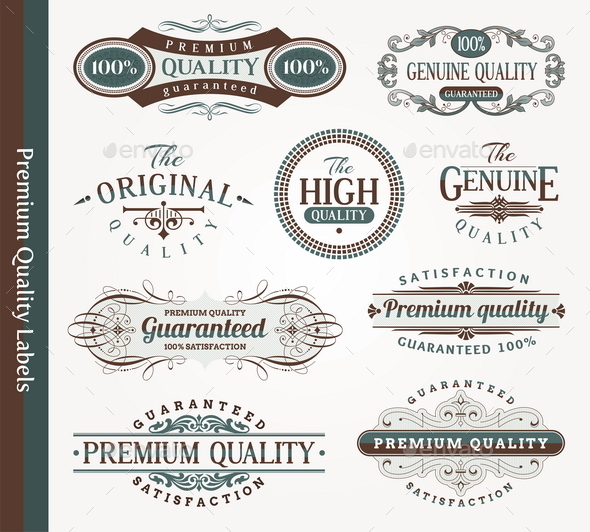 Decorative Labels of Quality - Decorative Vectors