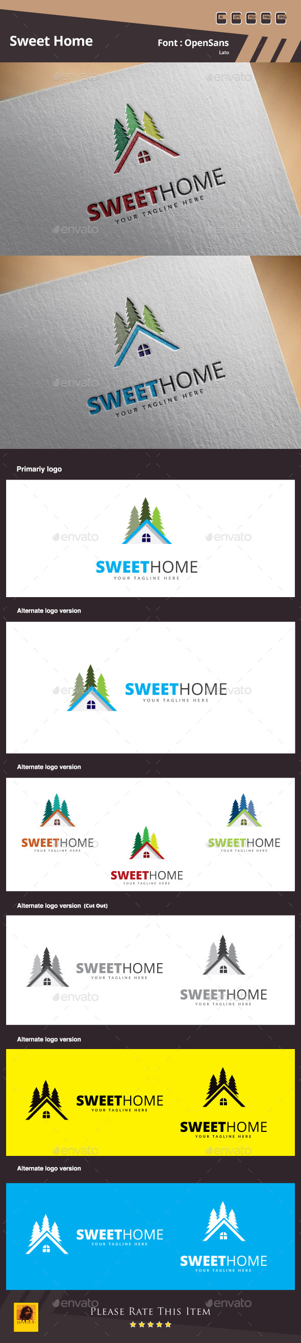 Sweet Home Logo Template - Buildings Logo Templates