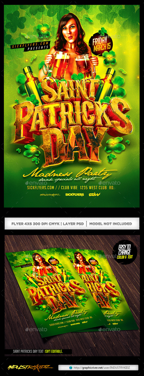 St Patricks Day Flyer - Holidays Events