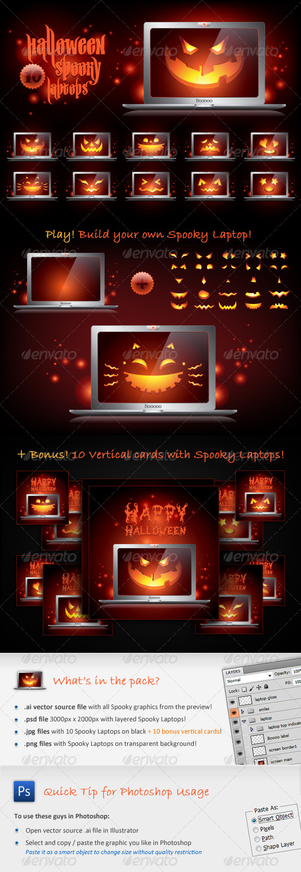 Halloween Spooky Laptops - Halloween Seasons/Holidays