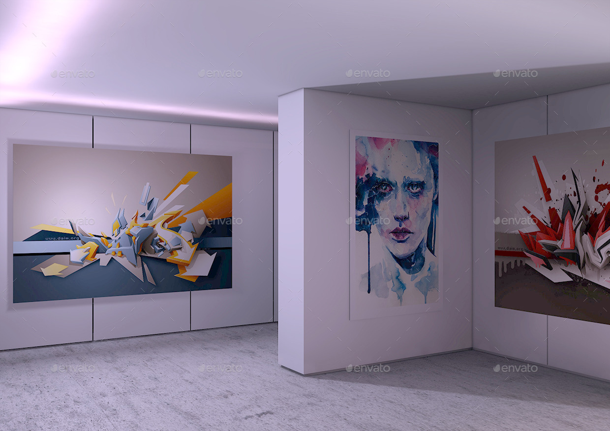 Download Modern Interior | Photography Art Gallery Mock-Up by Mock-Up-Militia