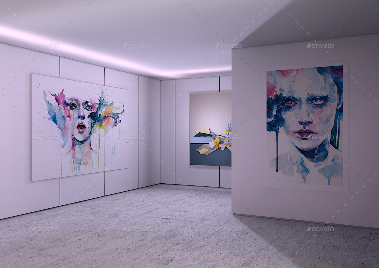 Download Modern Interior | Photography Art Gallery Mock-Up by Mock-Up-Militia