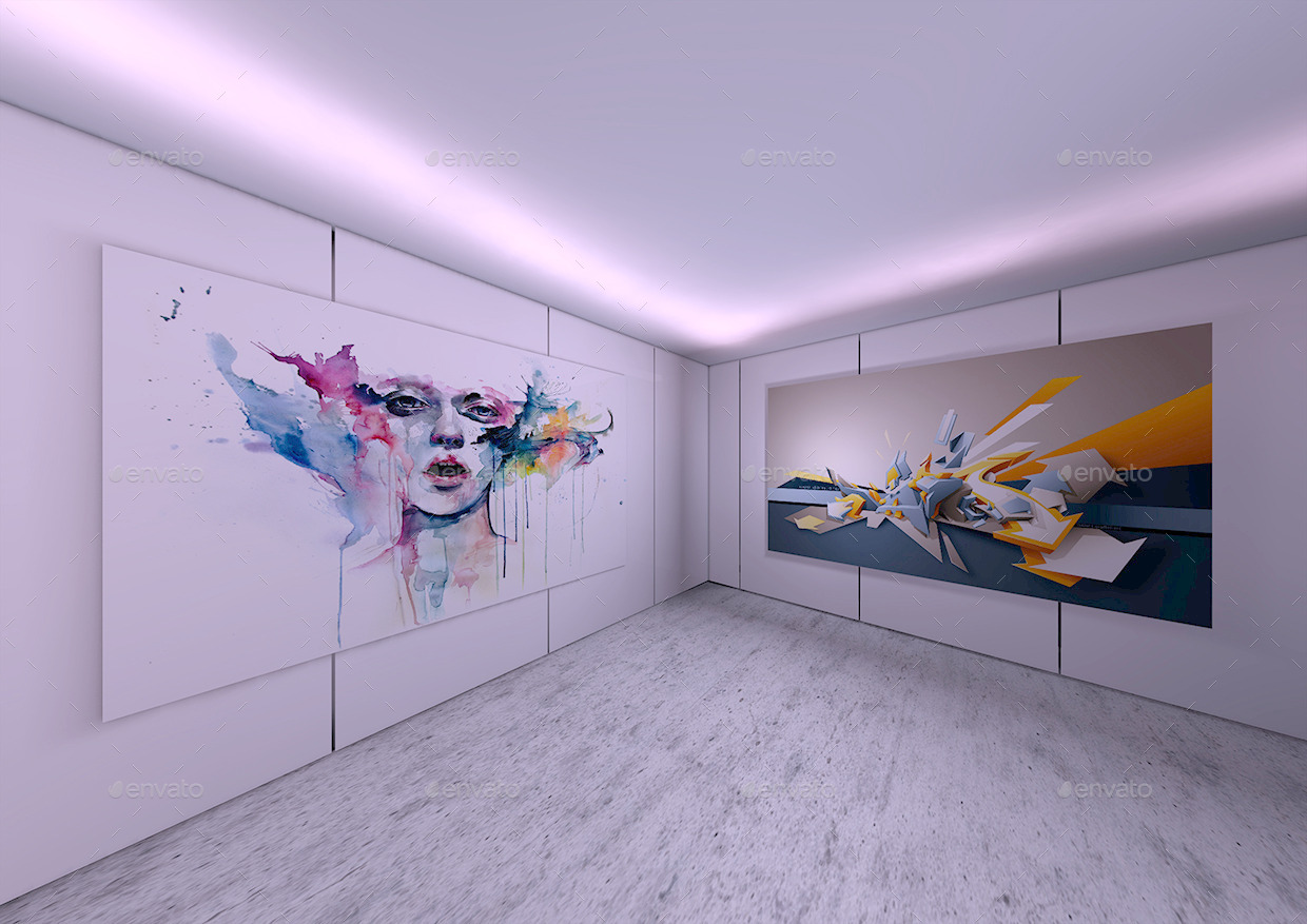 Download Modern Interior | Photography Art Gallery Mock-Up by Mock-Up-Militia