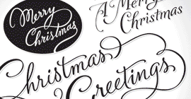 CHRISTMAS hand lettering (vector)