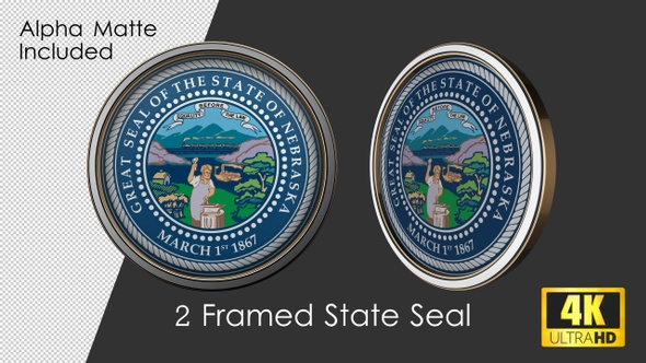 Framed Seal Of Nebraska State alt