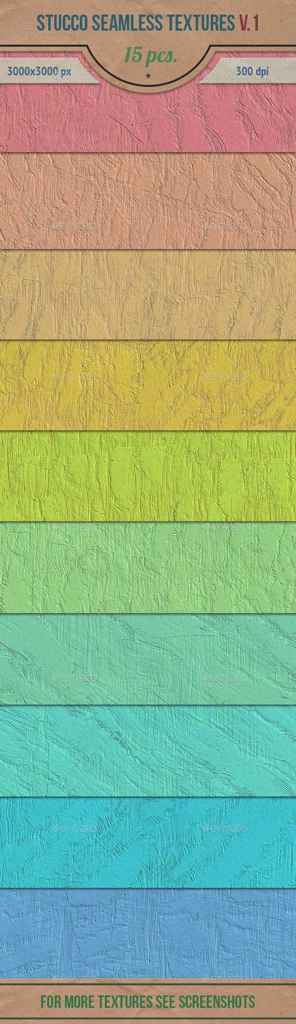 Stucco Seamless HD Textures Pack v.1 - Concrete Textures