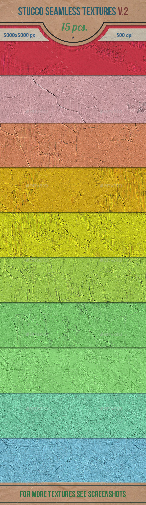 Stucco Seamless HD Textures Pack v.2 - Concrete Textures