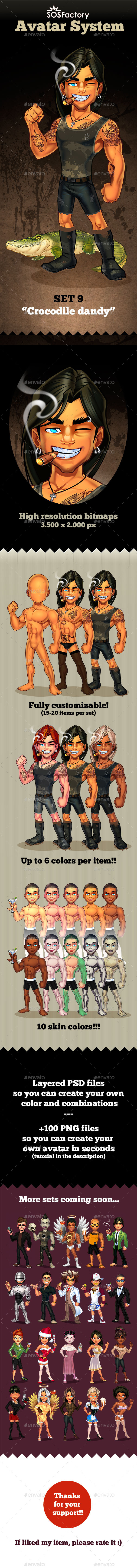 Avatar System: Set 09 - Characters Illustrations