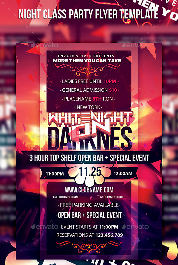Night Class Party Flyer Template - Events Flyers