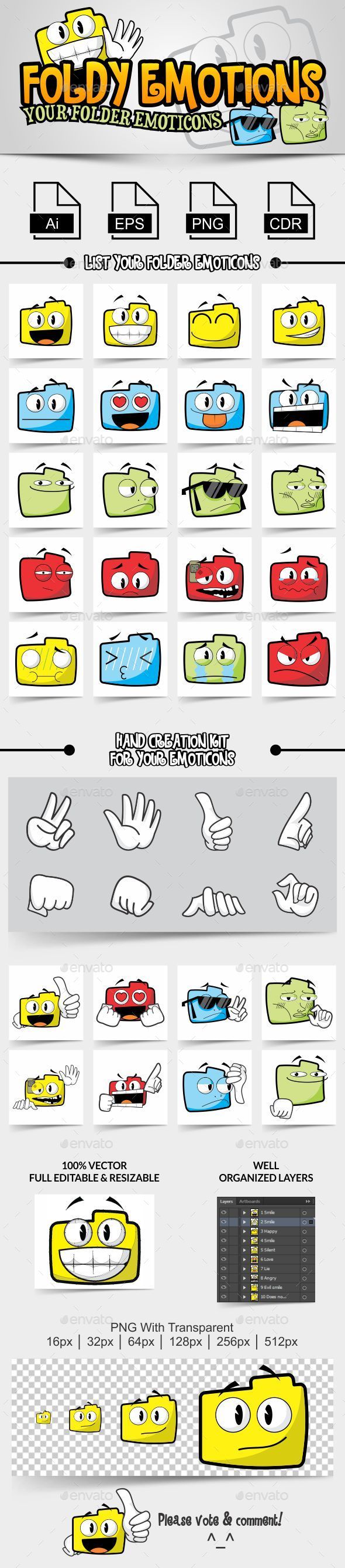Foldy Emotions Your Folder Emoticons - Miscellaneous Characters